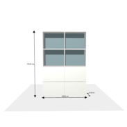 Meuble sur-mesure selon votre configuration : B1BLABLE - Rangement destructuré-Dimensions L=120 cm H=180 cm P=30 cm