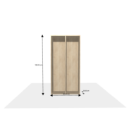 Meuble sur-mesure selon votre configuration : New_Project - Bibliothèque/Etagère-Dimensions L=80 cm H=160 cm P=30 cm