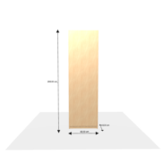Meuble sur-mesure selon votre configuration : 2-caisson - Armoire basse/haute portes battantes-Dimensions L=60 cm H=200 cm P=45 cm