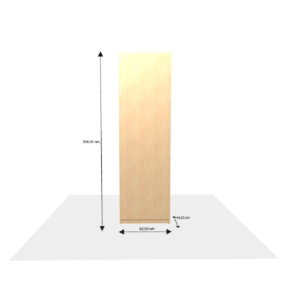 Meuble sur-mesure selon votre configuration : 2-caisson - Armoire basse/haute portes battantes-Dimensions L=60 cm H=200 cm P=45 cm