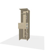 Meuble sur-mesure selon votre configuration : meuble_chambre - Bibliothèque/Etagère-Dimensions L=50 cm H=190 cm P=42 cm