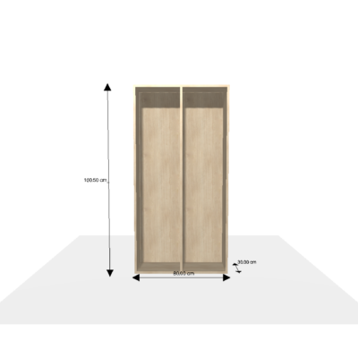 Meuble sur-mesure selon votre configuration : New_Project2 - Bibliothèque/Etagère-Dimensions L=80 cm H=160 cm P=30 cm