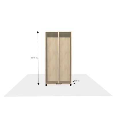 Meuble sur-mesure selon votre configuration : New_Project - Bibliothèque/Etagère-Dimensions L=80 cm H=160 cm P=30 cm