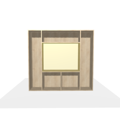 Meuble sur-mesure selon votre configuration : New_Project - Meuble TV-Dimensions L=160 cm H=150 cm P=30 cm