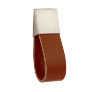 Bouton cuir Safari - Marron clair