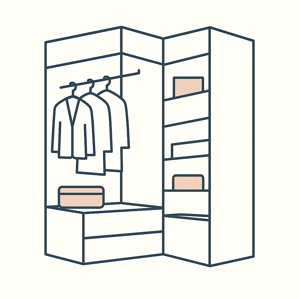 Dressing en L