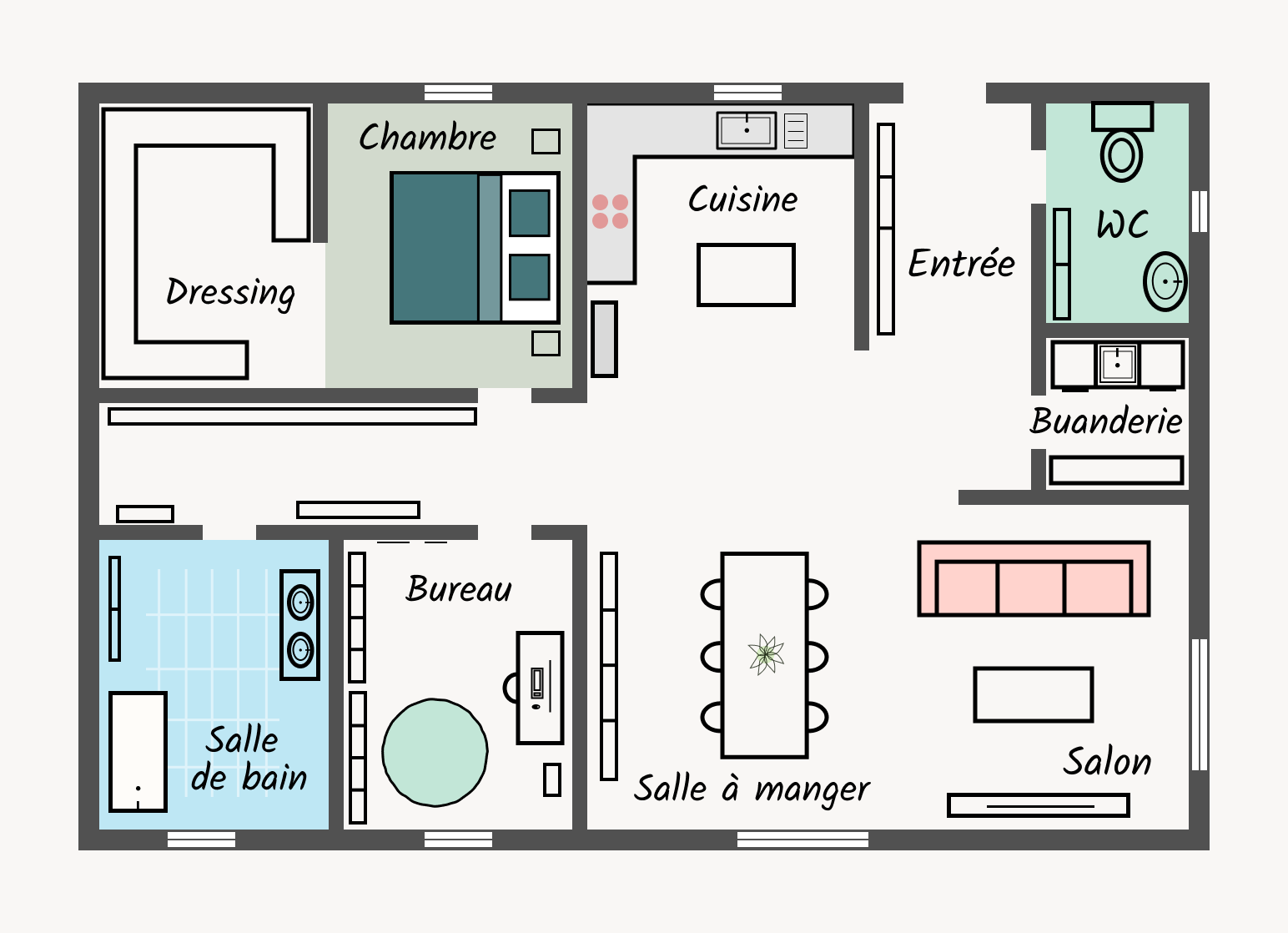 Cliquez sur la maison