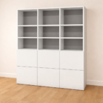 Bibliothèque blanche et grise