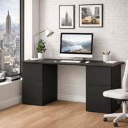 Bureau sur mesure élégant avec caisson