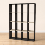 Etagère bois noir et blanc
