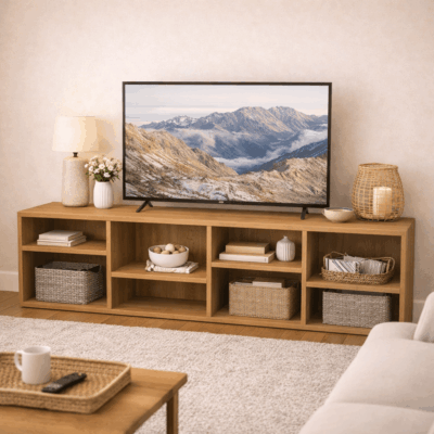 Meuble TV sur mesure destructuré