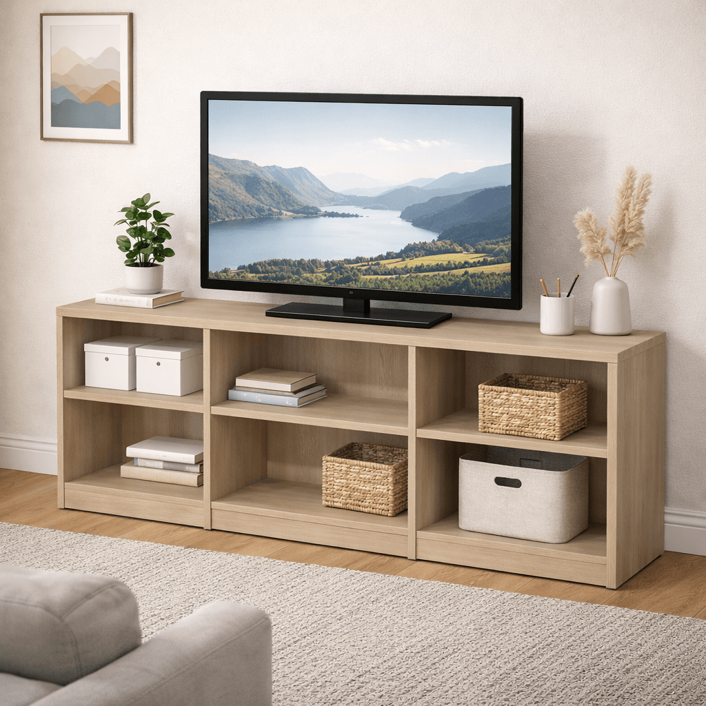 MTV2-2 (1) Meuble tv sur mesure bois élégant