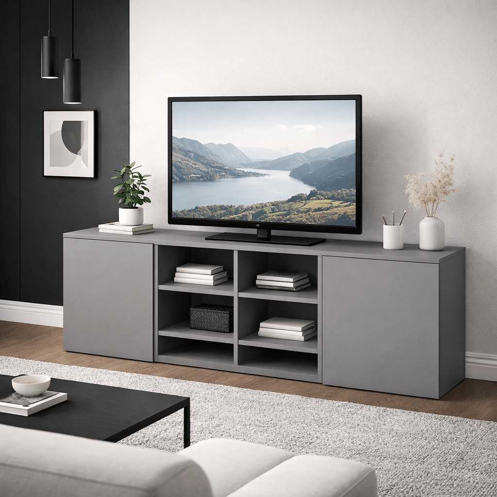 Meuble tv sur mesure gris