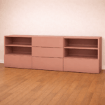 Meuble TV sur mesure couleur rose