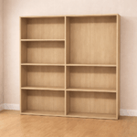 Bibliothèque sur mesure bois clair grande taille