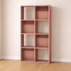 Bibliothèque sur mesure rose 8 étagères