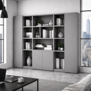 Bibliothèque sur mesure grande contenance