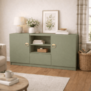 Buffet sur mesure épuré pour salon