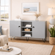 Buffet sur mesure bas sur pieds