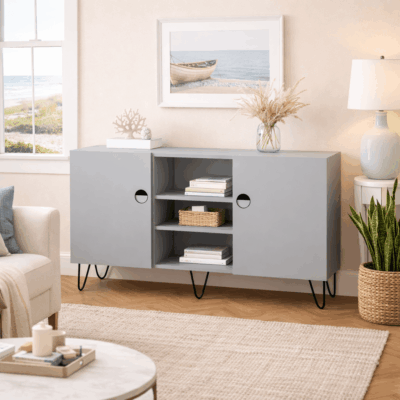 Buffet sur mesure bas sur pieds
