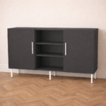 Buffet sur mesure noir moderne sur pieds