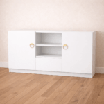 Buffet sur mesure blanc et doré élégant