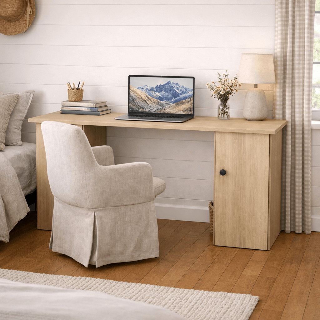 Bureau sur mesure bois double placard