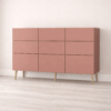 commode9-1 Commode sur mesure rose 9 placards sur pieds