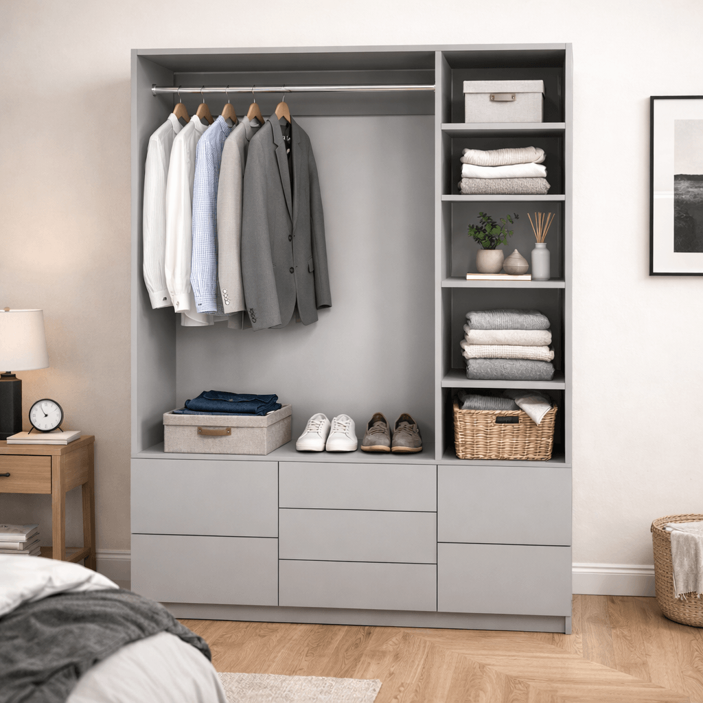 Dressing sur mesure avec tiroirs et penderie