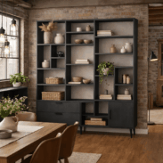 Etagère sur mesure élégante sur pieds