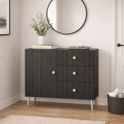 Meuble bas sur mesure rangement multiple