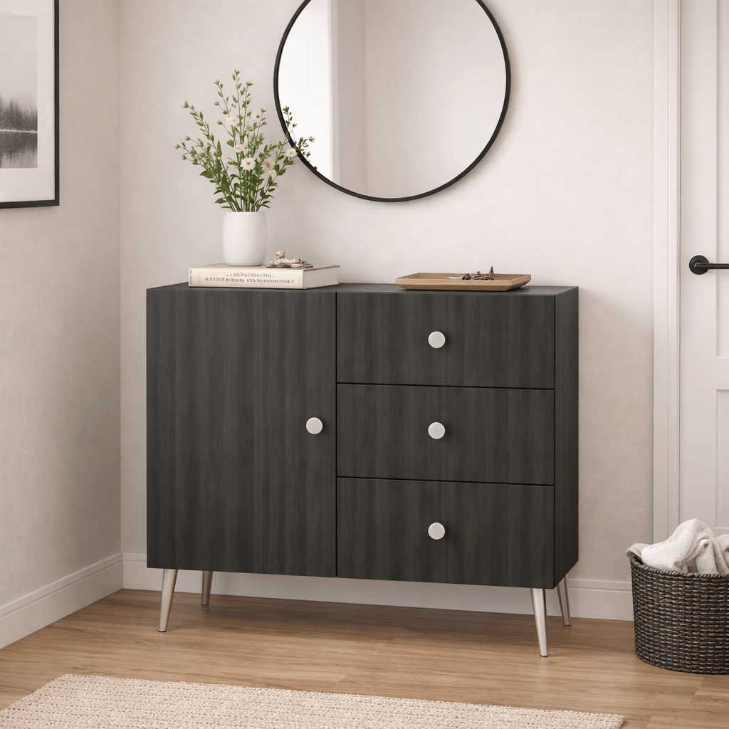 Meuble bas sur mesure rangement multiple