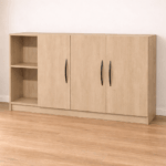 Meuble bas sur mesure en bois clair