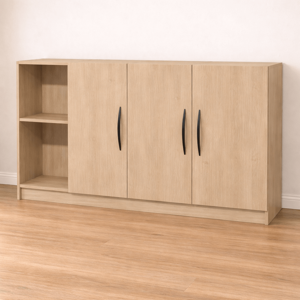 Meuble bas sur mesure en bois clair