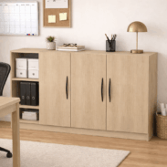 Meuble bas sur mesure en bois clair