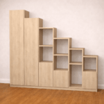 Meuble sous escalier sur mesure mélaminé 19mm