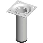 Pied de meuble rond métallique - H 150 mm, Blanc